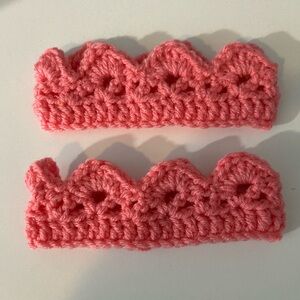 Pink Crochet Newborn Crown